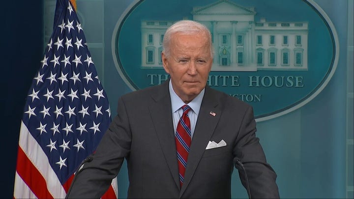 President Biden joins White House press briefing, says he is in constant contact with Kamala Harris