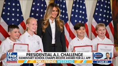 Elementary school students honored by first lady Melania Trump for AI app