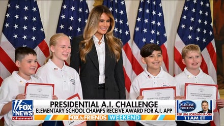 Elementary school students honored by first lady Melania Trump for AI app