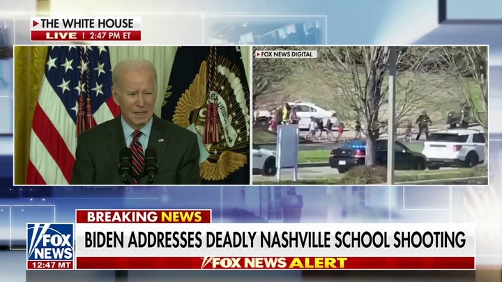 Biden calls on Congress to pass assault weapons ban after Nashville school shooting?