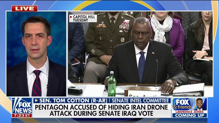 'I don't believe you': Cotton confronts Austin on Iran drone attack