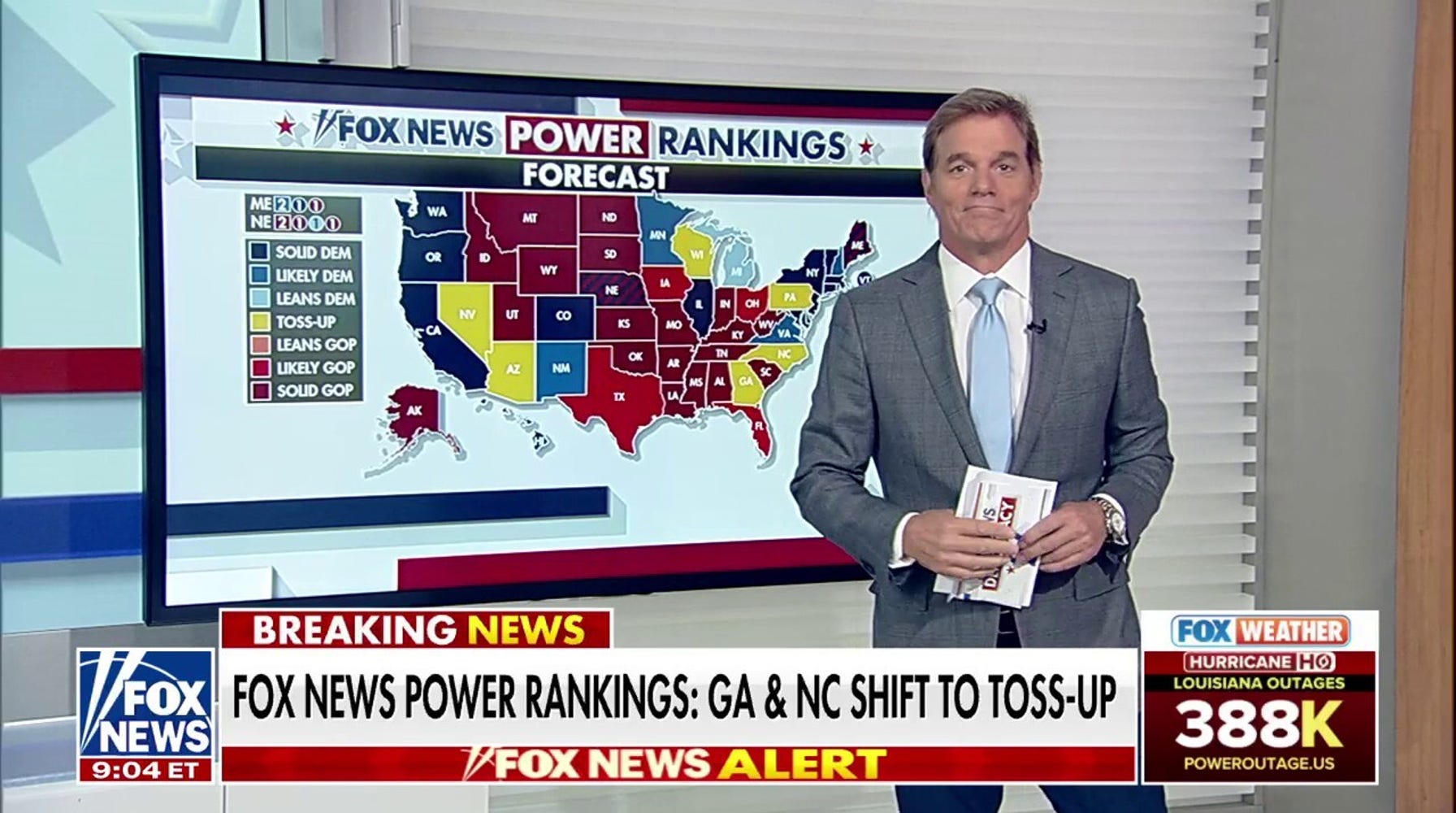 Fox News Power Rankings: Georgia, North Carolina Shift to Toss-Up States