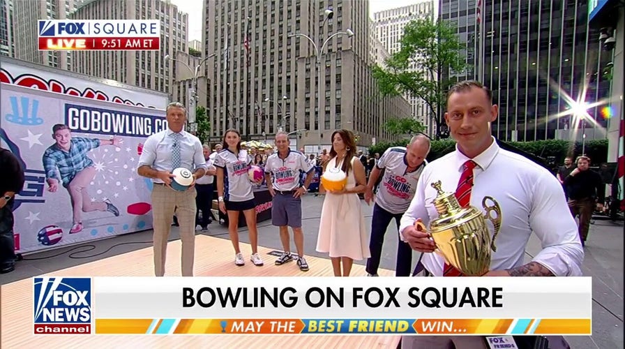 'Fox & Friends Weekend' hosts bowl on Fox Square