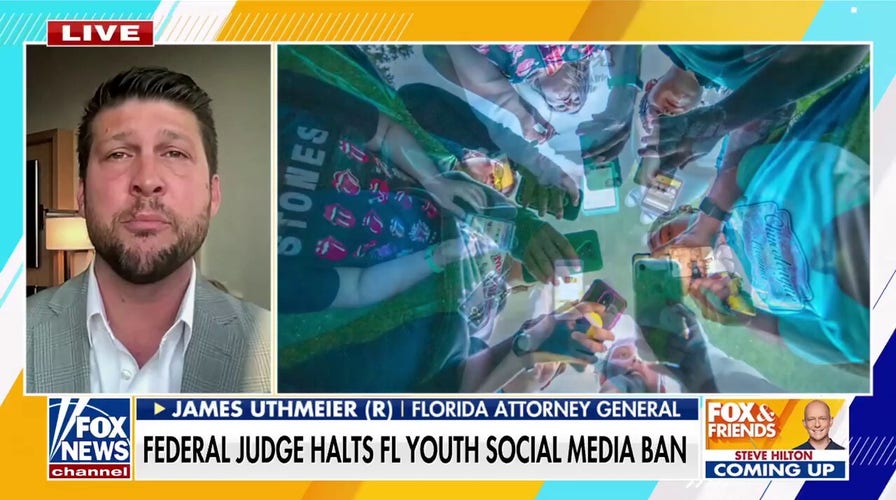 Florida AG defends youth social media ban amid judge's block: 'We believe we're right, and we will win on appeal'
