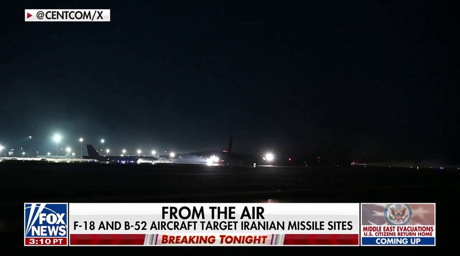 F-18 and B-52 craft  people     Iranian rocket  sites