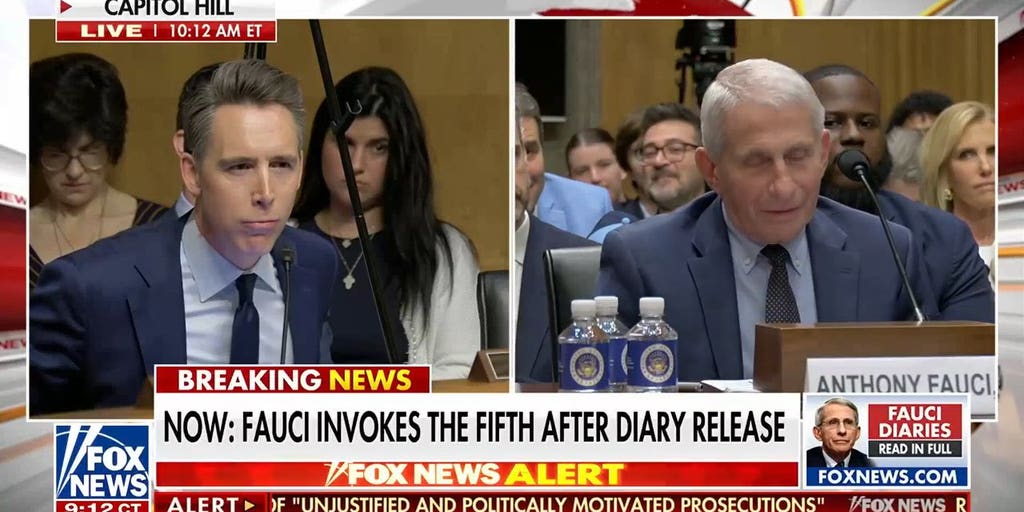 Sen. Josh Hawley clashes with Fauci over Fifth Amendment, 'self-dealing' allegations