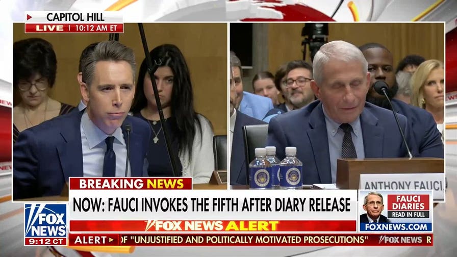 Sen. Josh Hawley clashes with Fauci over Fifth Amendment, 'self-dealing' allegations