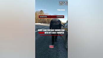 Truck barrels into state trooper