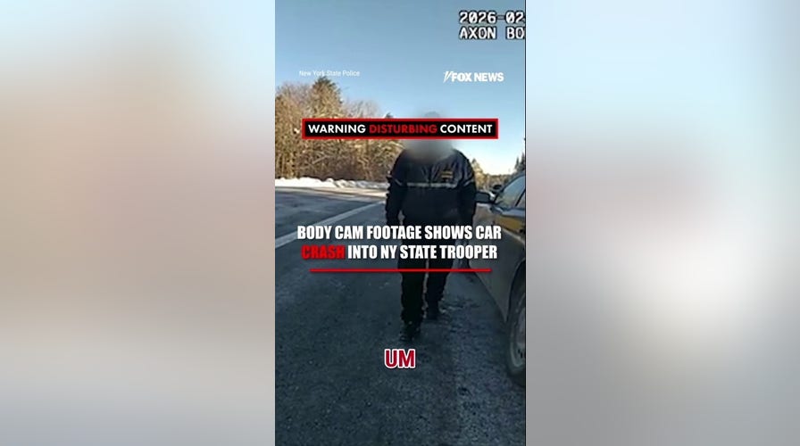 Truck barrels into state trooper