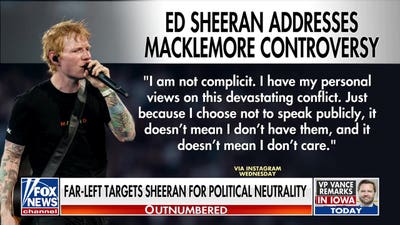 Far-left targets Ed Sheeran for political neutrality