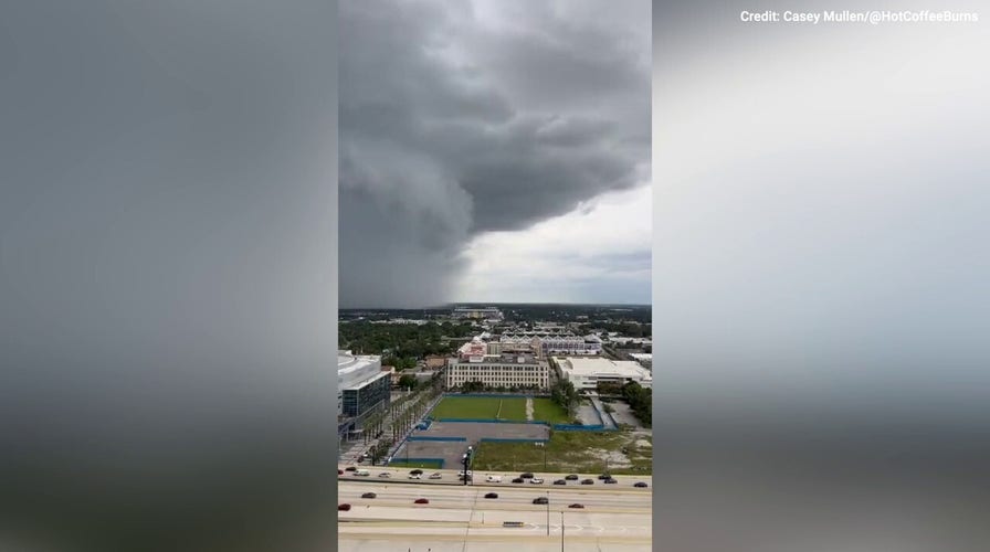 Storm clouds move inland ahead of Hurricane Idalia's landfall 