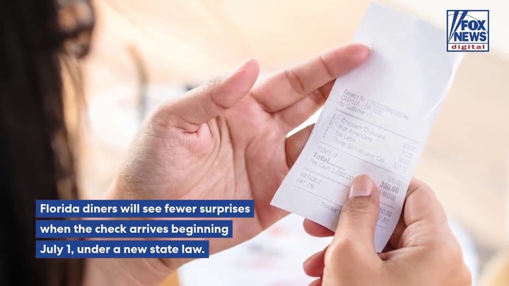 New Florida law forces restaurants to reveal added fees before diners place orders
