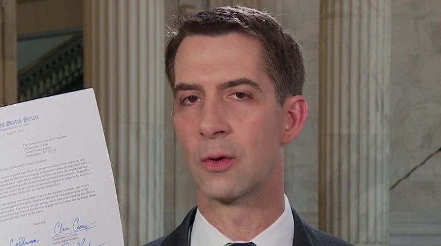 Tom Cotton: Democrats who want to end filibuster signed letter to keep it four years ago