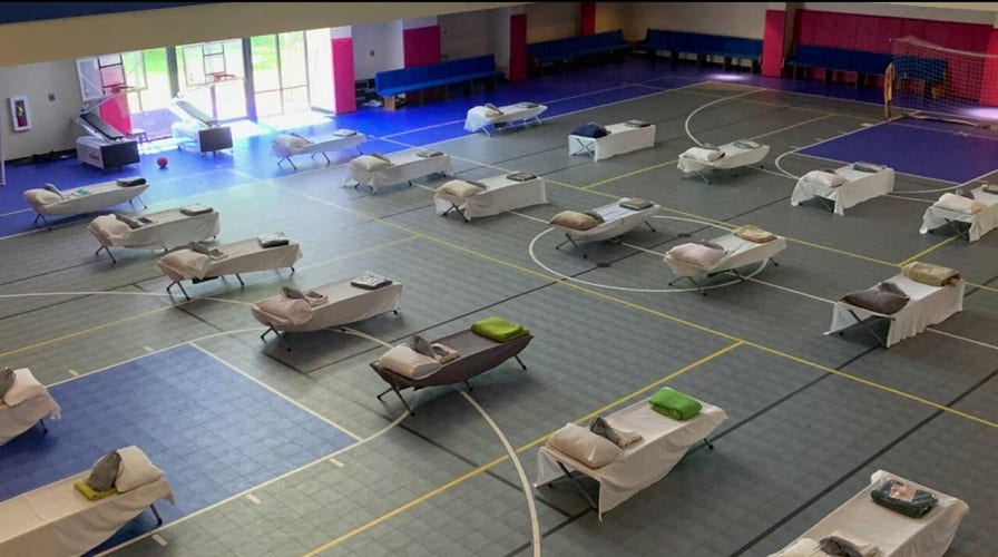 Georgia sports academy converted into a temporary homeless shelter