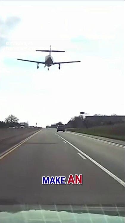 WATCH: Plane makes EMERGENCY landing on Pennsylvania highway