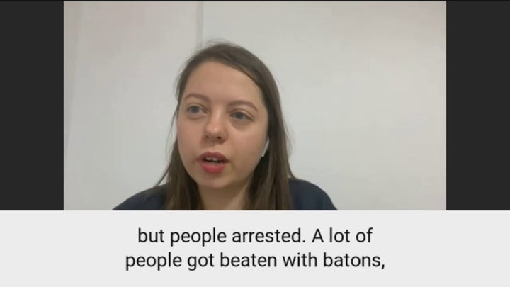Russian human rights activist details the violence against Russians when protesting against the war in Ukraine