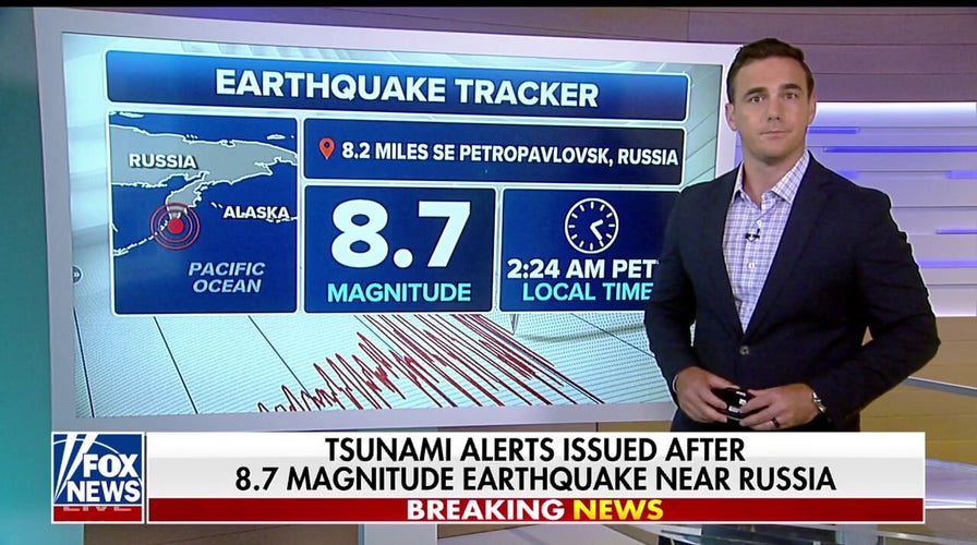 Tsunami alerts triggered for entire US West Coast after massive 8.7 quake