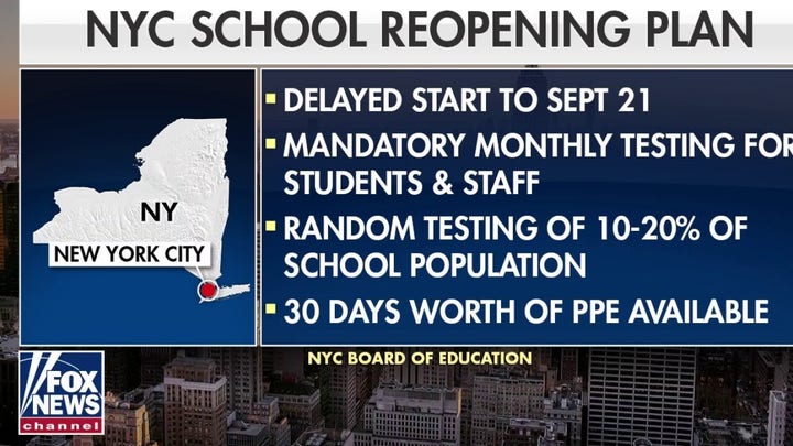 New York City delays reopening public schools