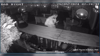 Drunken thief pops bottle of prosecco and raids cash register in bar surveillance video - Fox News