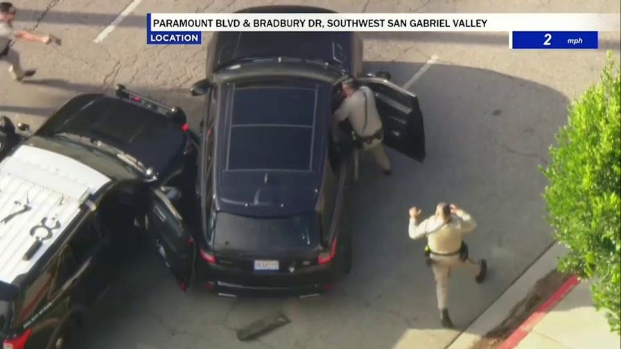 WATCH: California Highway Patrol detains suspect following high-speed chase