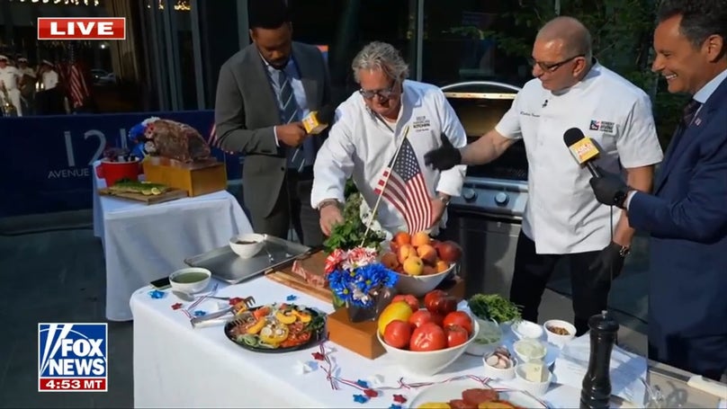 Chefs David Burke and Robert Irvine create America 250 BBQ spread