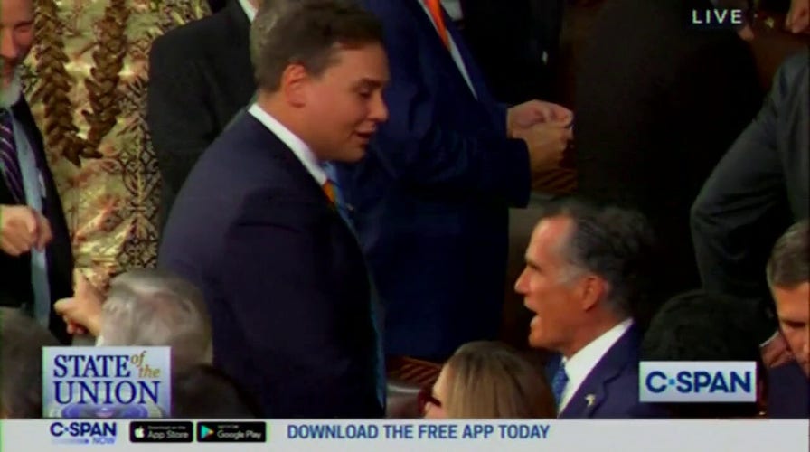 George Santos and Mitt Romney exchange words ahead of President Biden's State of the Union address