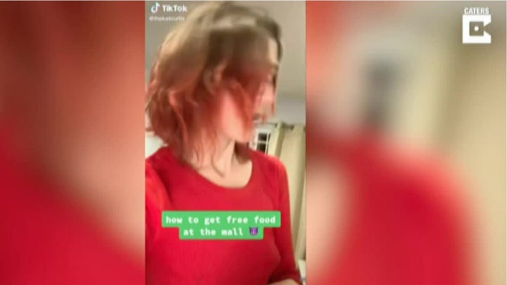 TikTok video shows woman snatching 'free' food from strangers at mall