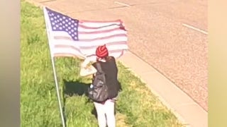 Video captures suspect ripping American flags in Colorado - Fox News
