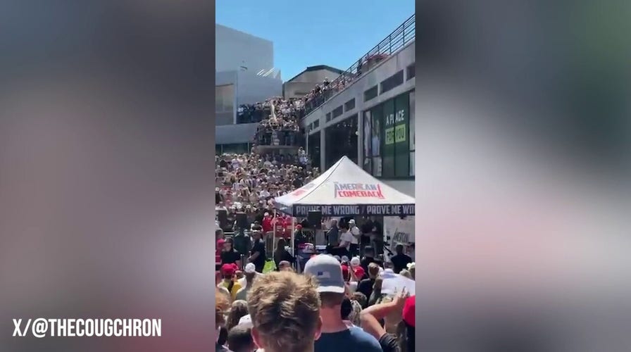 Videos show moments before and after Charlie Kirk shooting