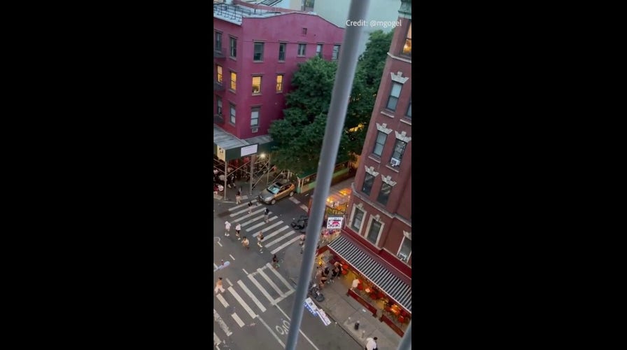 Thousands run frantically in NYC streets after what sounded like shots are heard during the Pride Parade