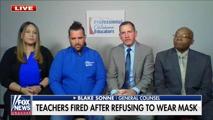Six teachers sue Oklahoma school district after being fired for refusing to wear a mask