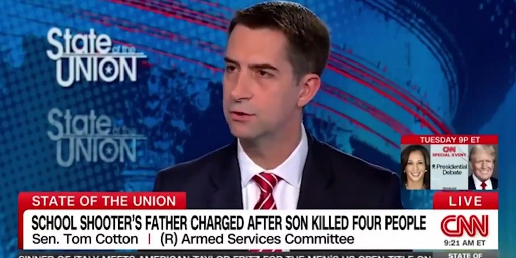 Tom Cotton reminds CNN's Dana Bash of Harris' past comments on school shootings in tense interview