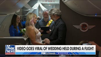 Love is in the air: Couple ties the knot mid-flight