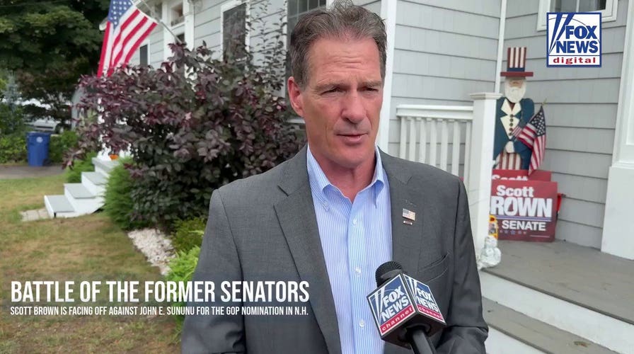 Scott Brown blasts John E. Sununu as ‘beholden’ to Trump, GOP establishment in final sprint to NH Senate primary
