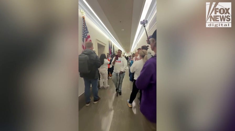 Leftist protesters flood Capitol Hill office building 