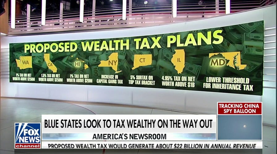 Blue states look to tax wealthy on the way out
