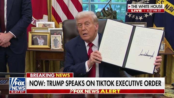 Trump signs executive order on TikTok, says young people 'really wanted this'