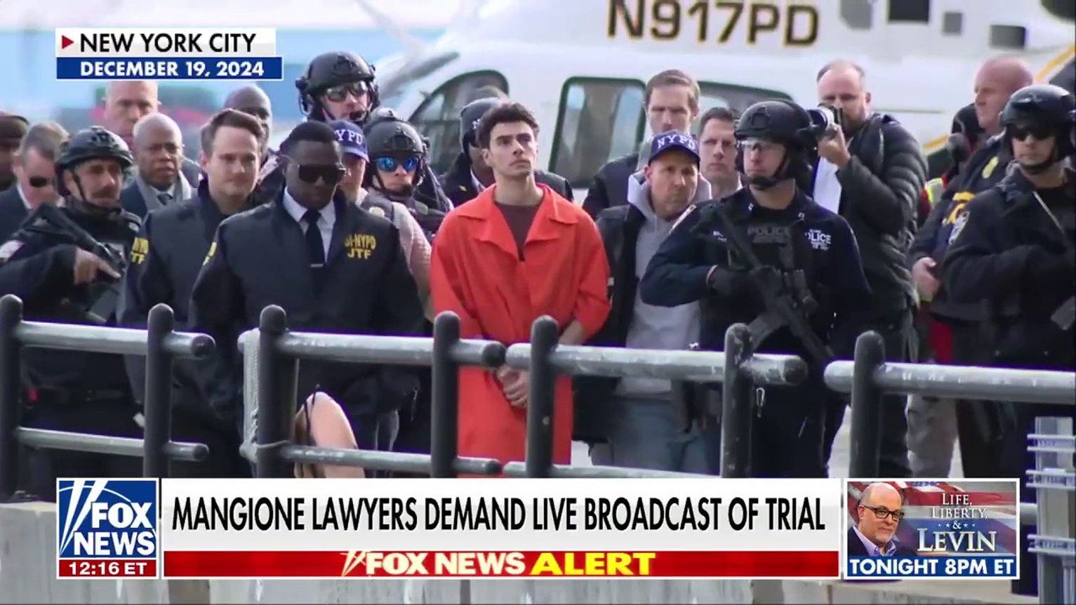 Luigi Mangione defense seeks public broadcast of state murder trial