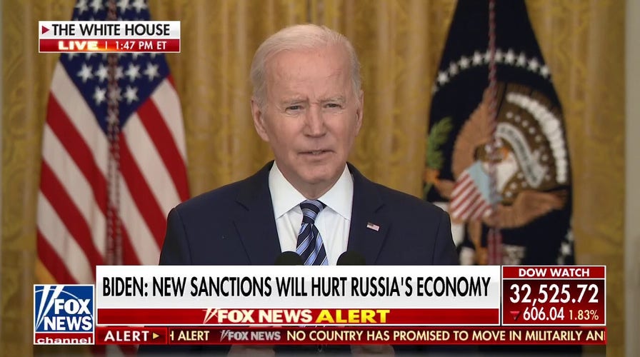 Biden announces new sanctions on Russia following Ukraine invasion