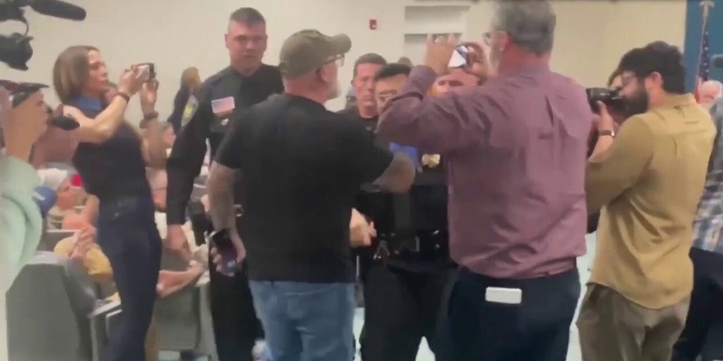 North Carolina GOP town hall turns heated as self-described veteran is removed by police