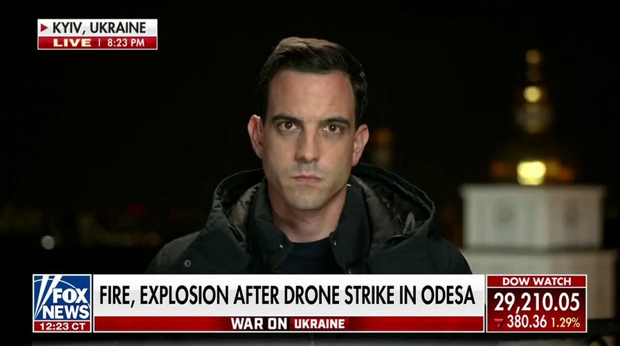 Fire and explosion after drone strike in Odesa