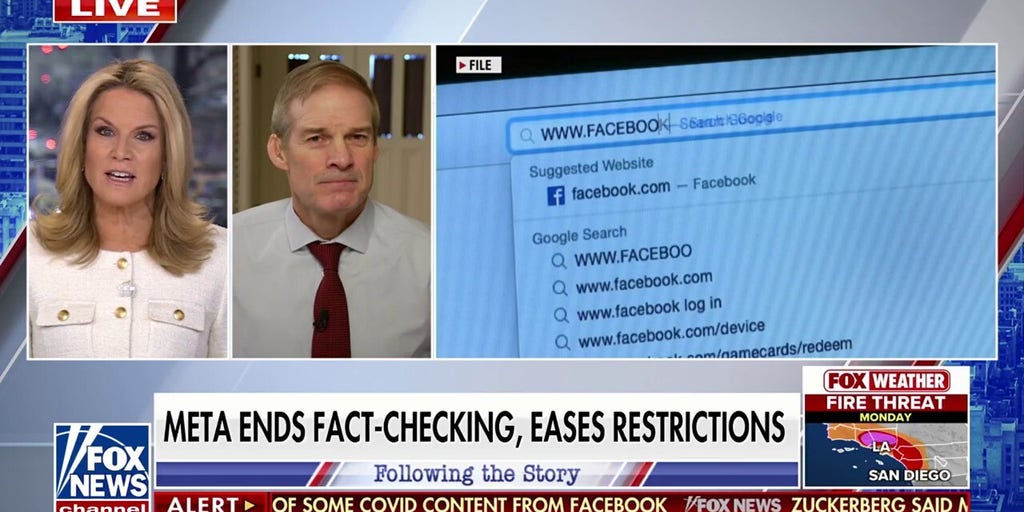 Meta is now embracing fully the First Amendment, Rep. Jim Jordan says