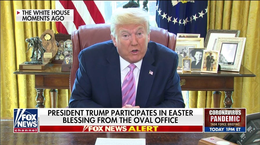 President Trump delivers Easter blessing from White House
