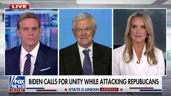 Newt Gingrich reacts to State of the Union 'lies' from Joe Biden