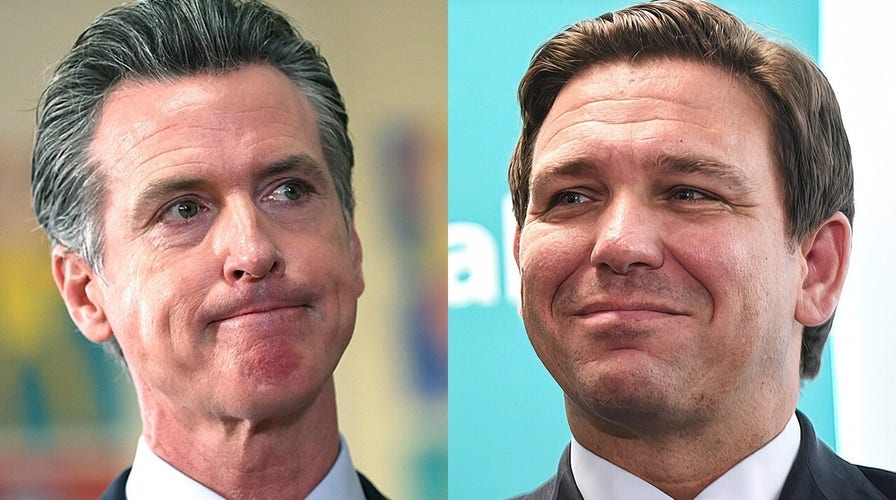 Media reacts differently to DeSantis' and Newsom's respective battles with big corps