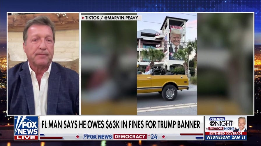 Florida man reportedly at $63K in fines for his giant Trump signs