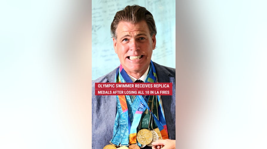 Olympic swimmer receives replica medals after losing all 10 in LA fires