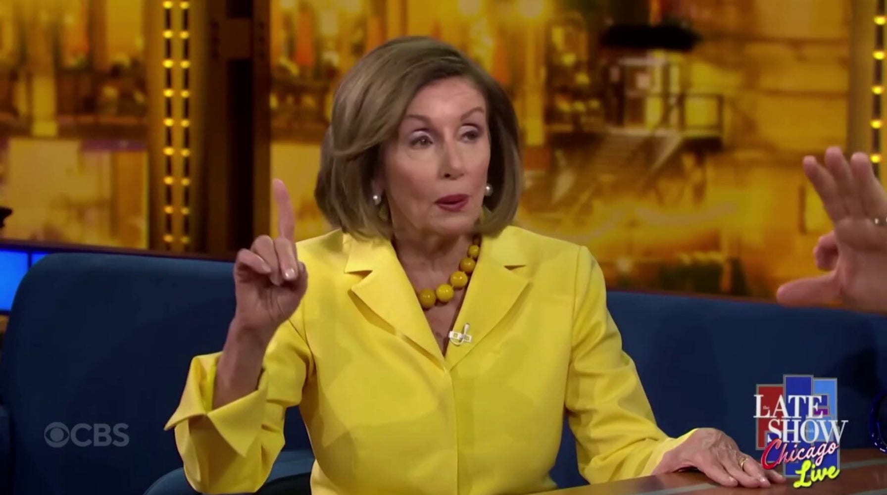 Anti-Israel Protesters Disrupt Pelosi Interview with Colbert