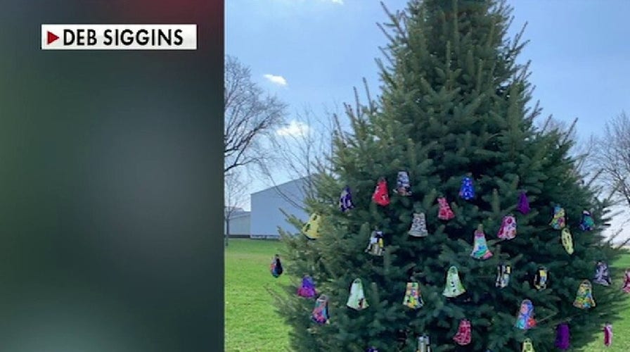 Iowa woman sets up 'giving tree' of face masks during coronavirus pandemic