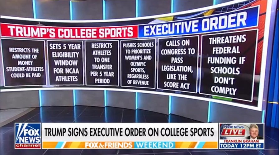 Trump signs executive order to overhaul college sports and NIL earnings